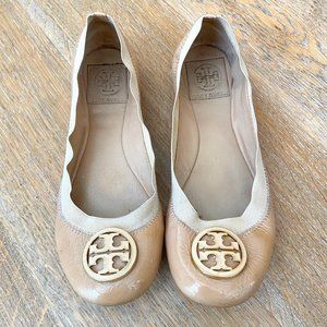 Tory Burch Neutral Ballet Flats